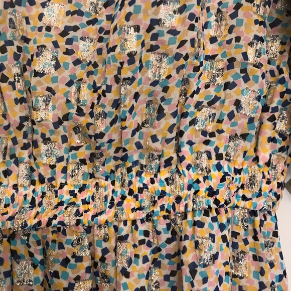 Alexandrina ruffle printed dress by Shoshanna. - Picture 6 of 7